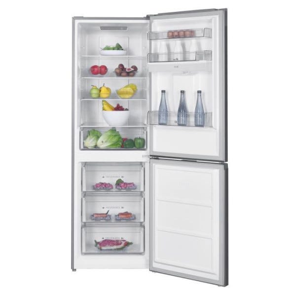 Refrigerateur - Frigo congélateur bas - CONTINENTAL EDISON - 325L - Total No  Frost - distributeur d'eau- Inox
