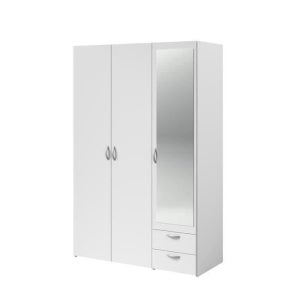 Armoire 2 portes coulissantes L.120 cm OZZULA imitation chêne et