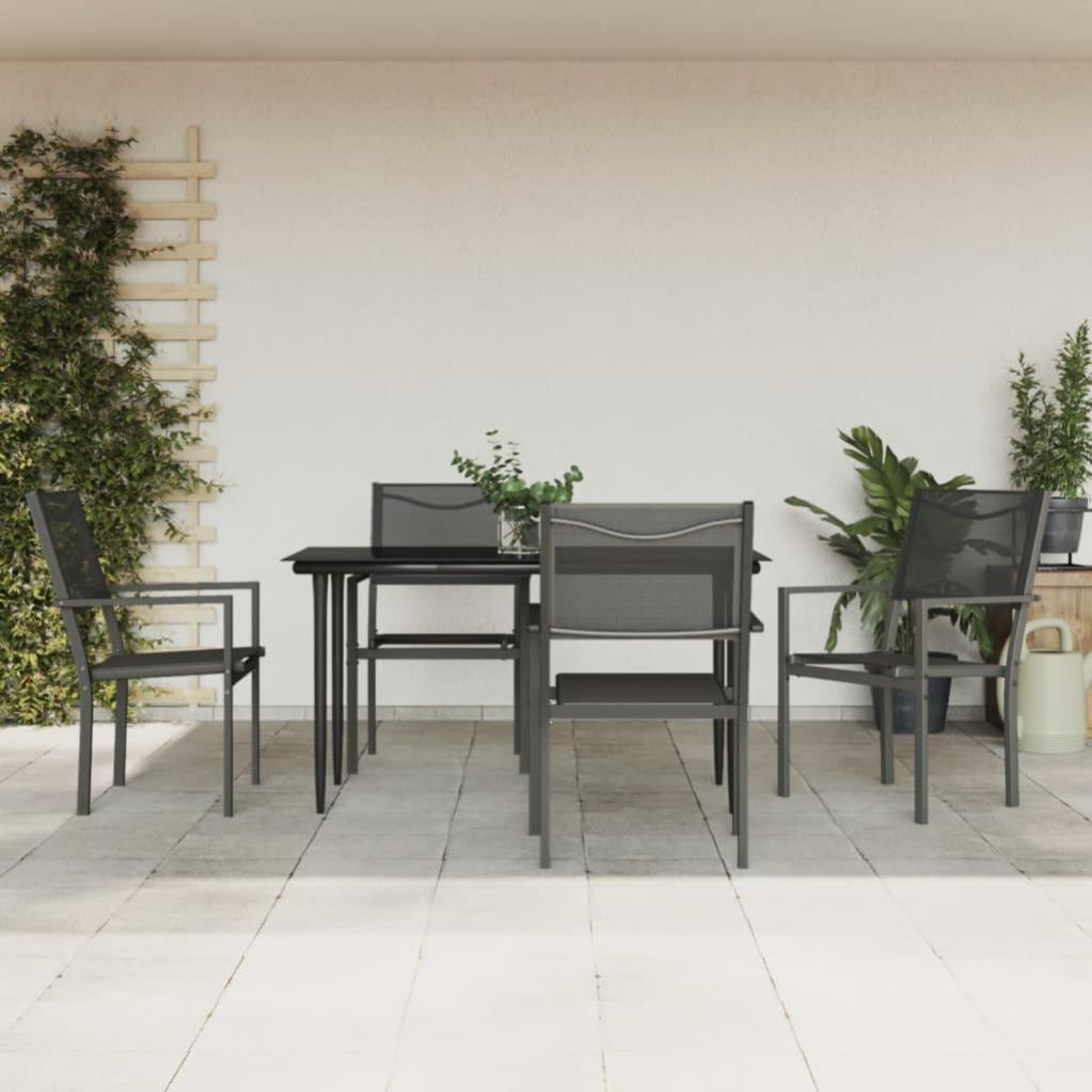 VidaXL Set da Pranzo da Giardino 5 pz in Acciaio Antracite | Leroy Merlin