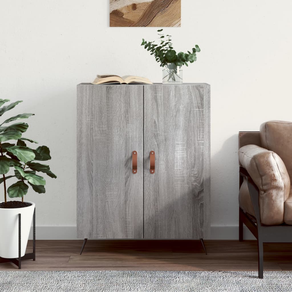 Vidaxl aparador de madera de ingeniería gris sonoma 69,5x34x90 cm