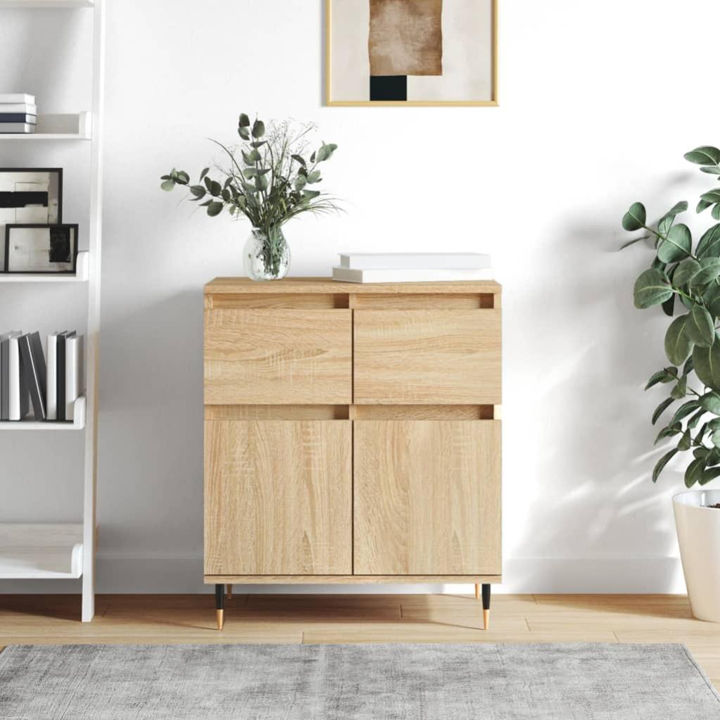 VidaXL Credenza Rovere Sonoma 60x35x70 Cm In Legno Multistrato Con Gambe In Ferro - 2