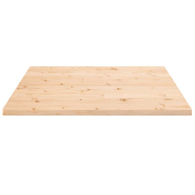 VidaXL Tablero de mesa cuadrado madera maciza de pino 80x80x2,5 cm