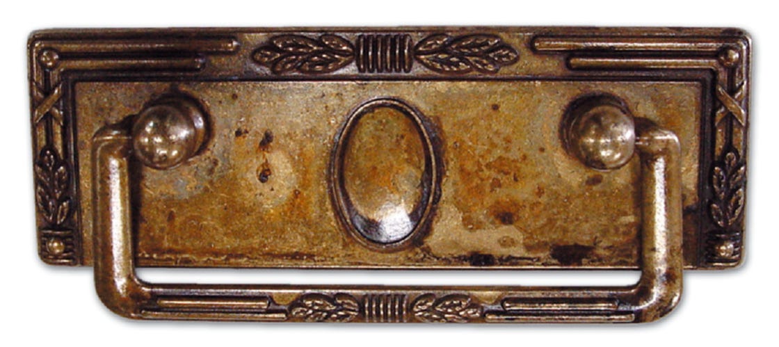 Staffa Per Mobili Antikhof In Ottone Anticato - Misura 6,3 X 14,5 Cm - Codice AML 62 - Foto 6