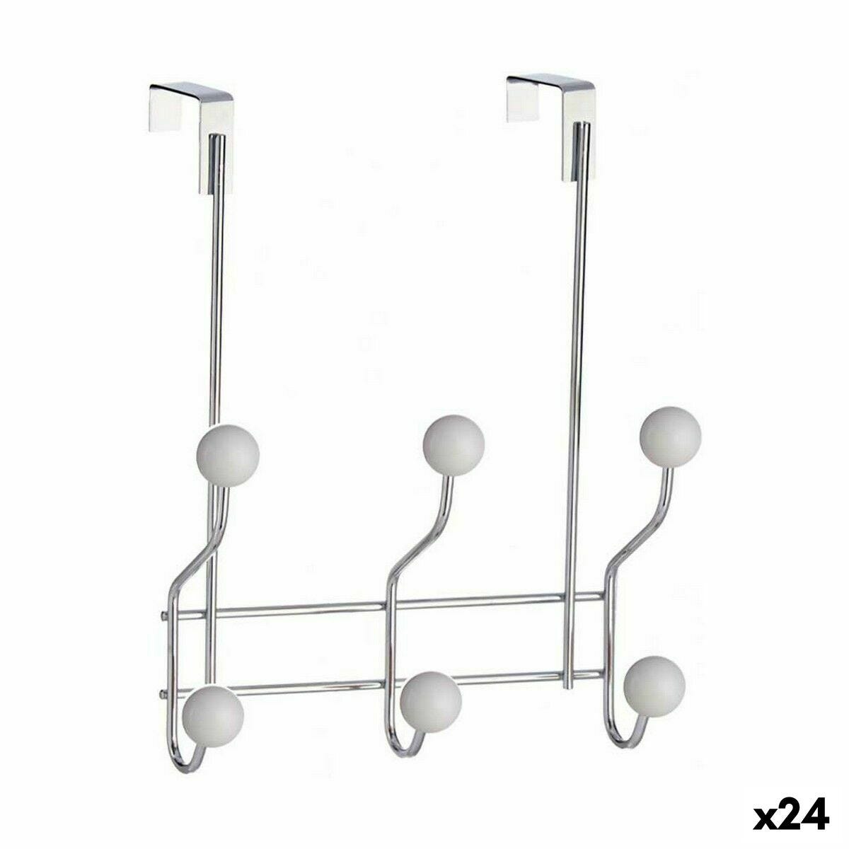 Appendiabiti per Porte Bianco Metallo Plastica 10 x 22 x 26 cm (24 Unità)