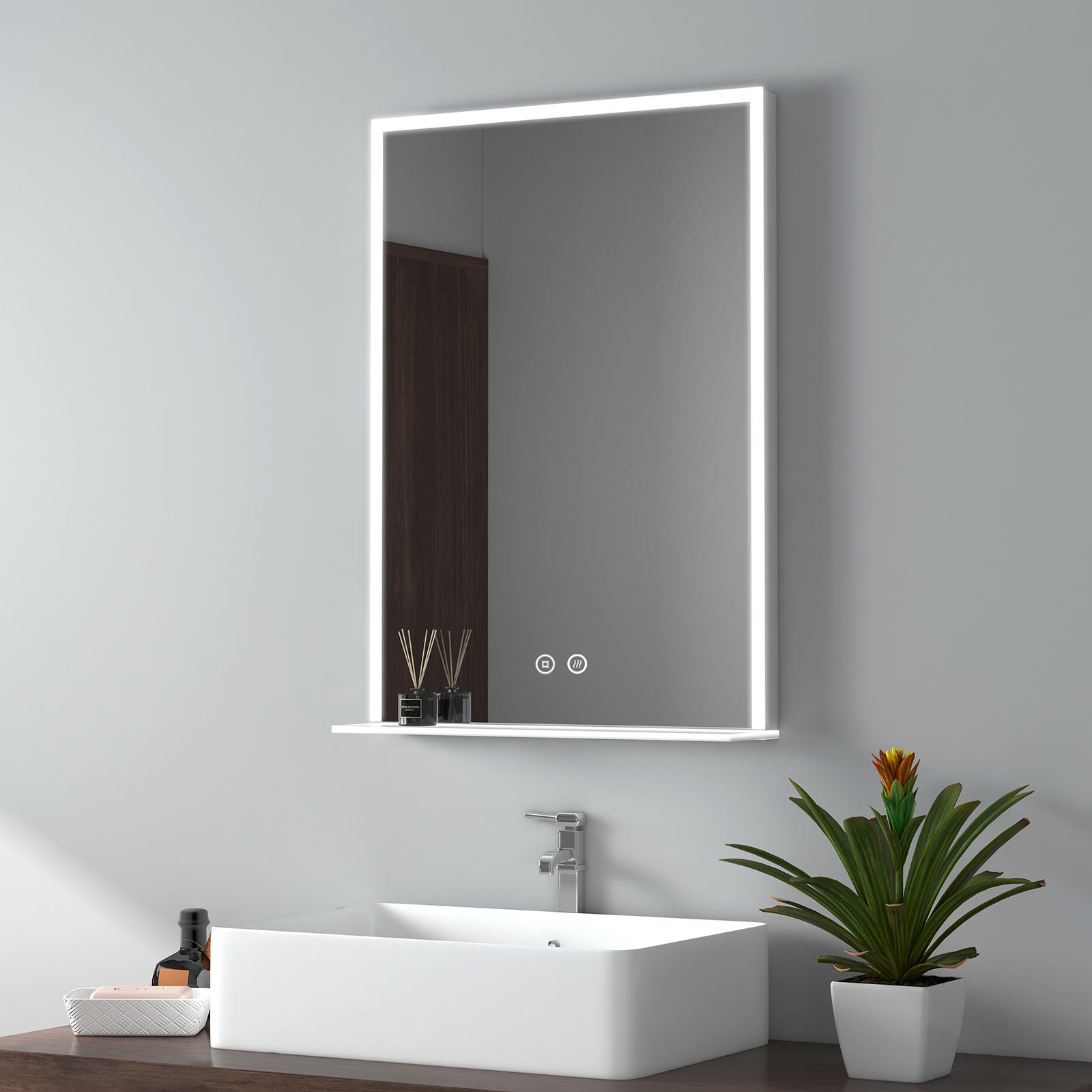 Meuble miroir salle de bain avec éclairage