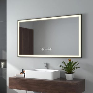 Miroir LED Brett 120x70cm avec grossissant - Mr.Bricolage