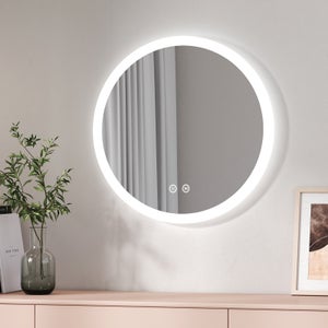 AICA Miroir de Salle de Bain rond LED 60/70/80cm avec Bluetooth + Anti –  Aica Sanitaire
