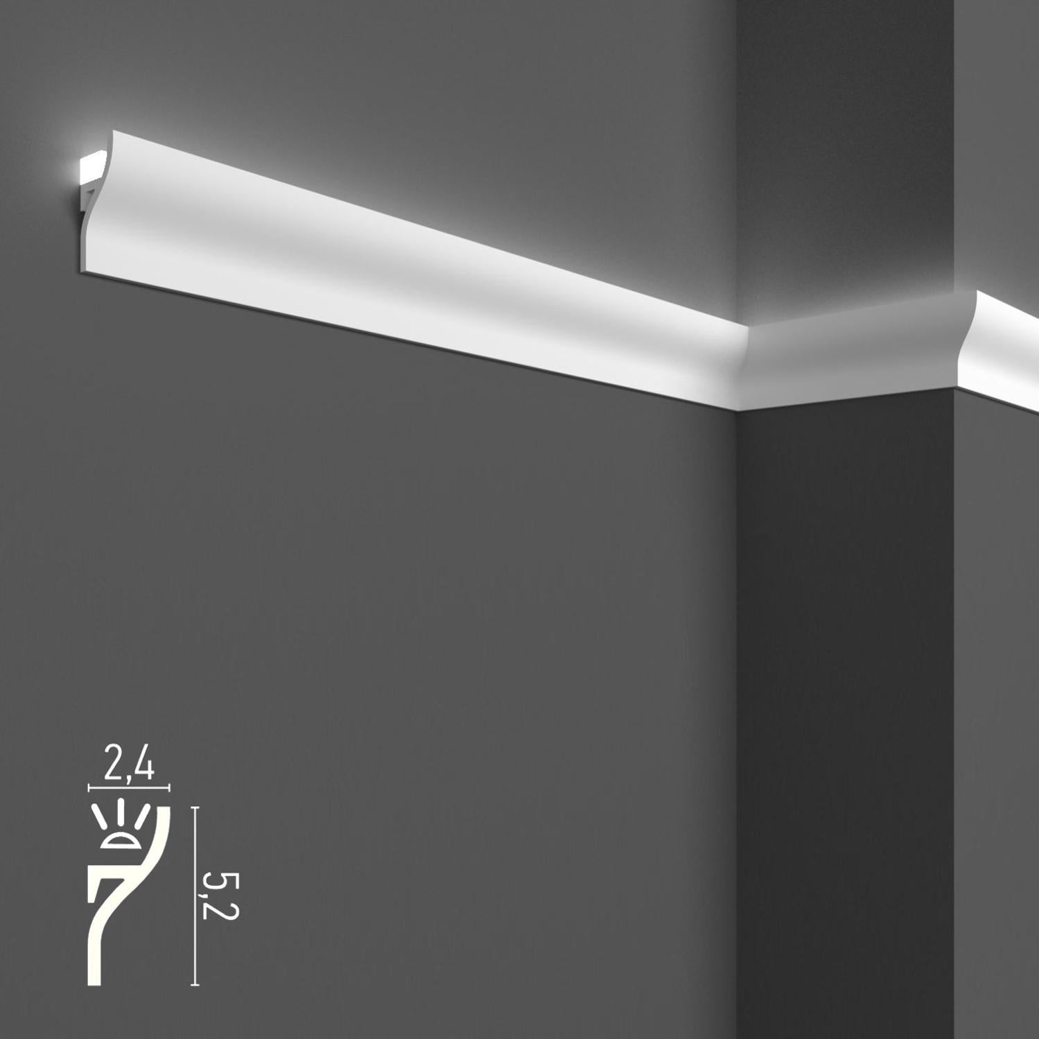 HEXIM LED Profilo A Stucco - Illuminazione Indiretta Con Finiture