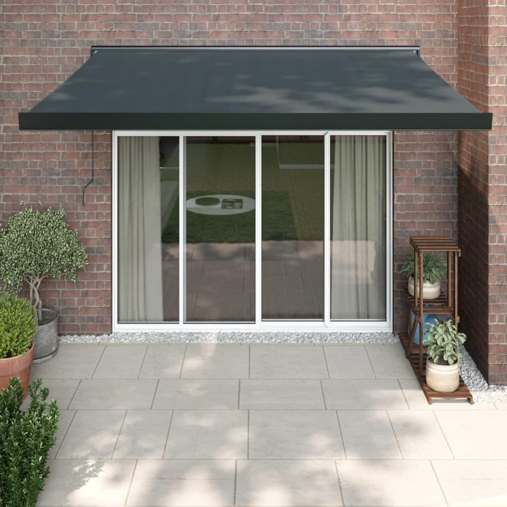 VIDAXL - Tenda Da Sole Retrattile Antracite 3x2,5 M Tessuto E Alluminio