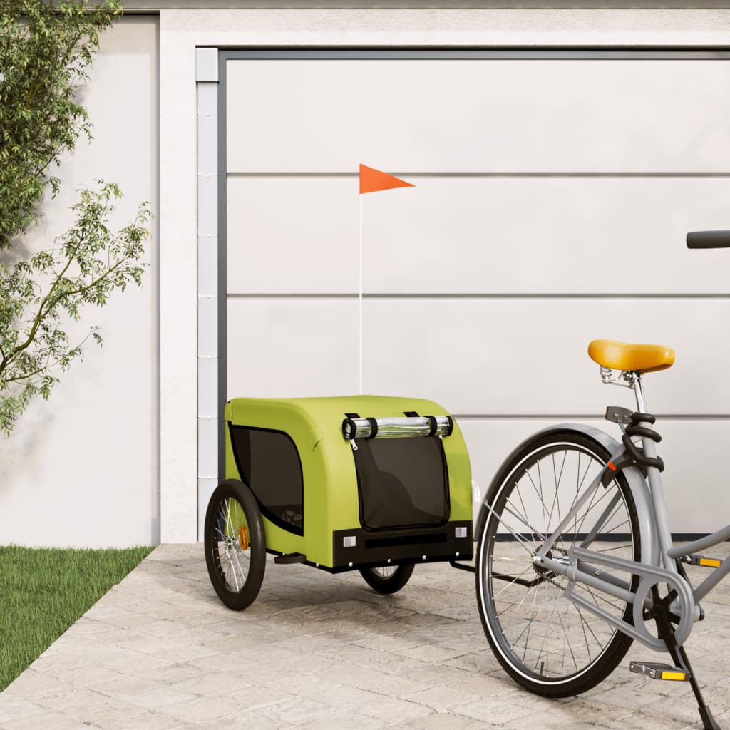 Remolque de carga para bicicleta hierro negro y naranja 45 kg