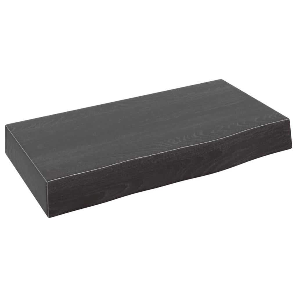 Ripiano In Massello Di Rovere 180x50 Cm - Spessore Da 2 A 6 Cm, Colore Marrone Scuro, Portata Fino A 36 Kg, Per Mensole E Mobili