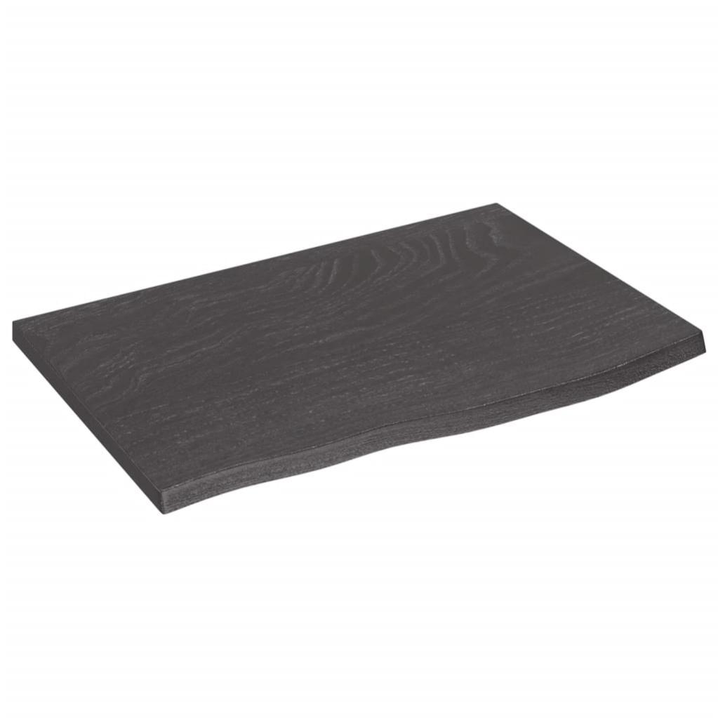 VIDAXL - Piano Tavolo Marrone 220x40x (2-4) cm Massello Rovere Trattato