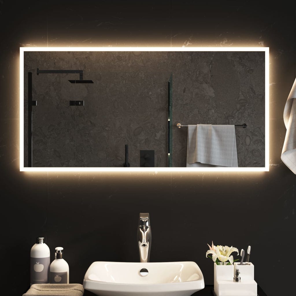 Norme Eclairage Salle De Bain Ip Miroir de salle de bain à LED 100x50 cm vidaXL | Leroy Merlin