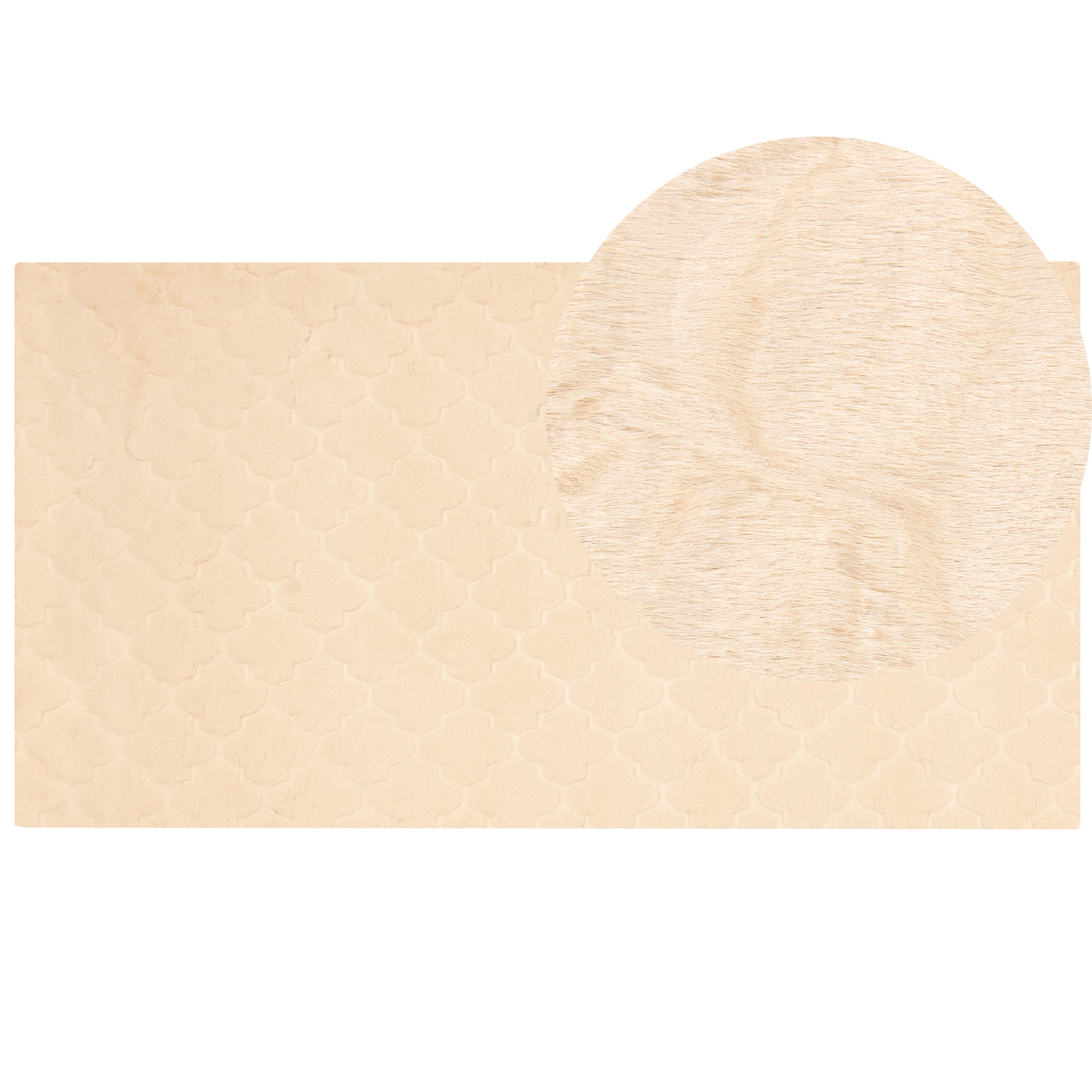 Tappeto pelle sintetica bianco 80 x 150 cm GHARO 