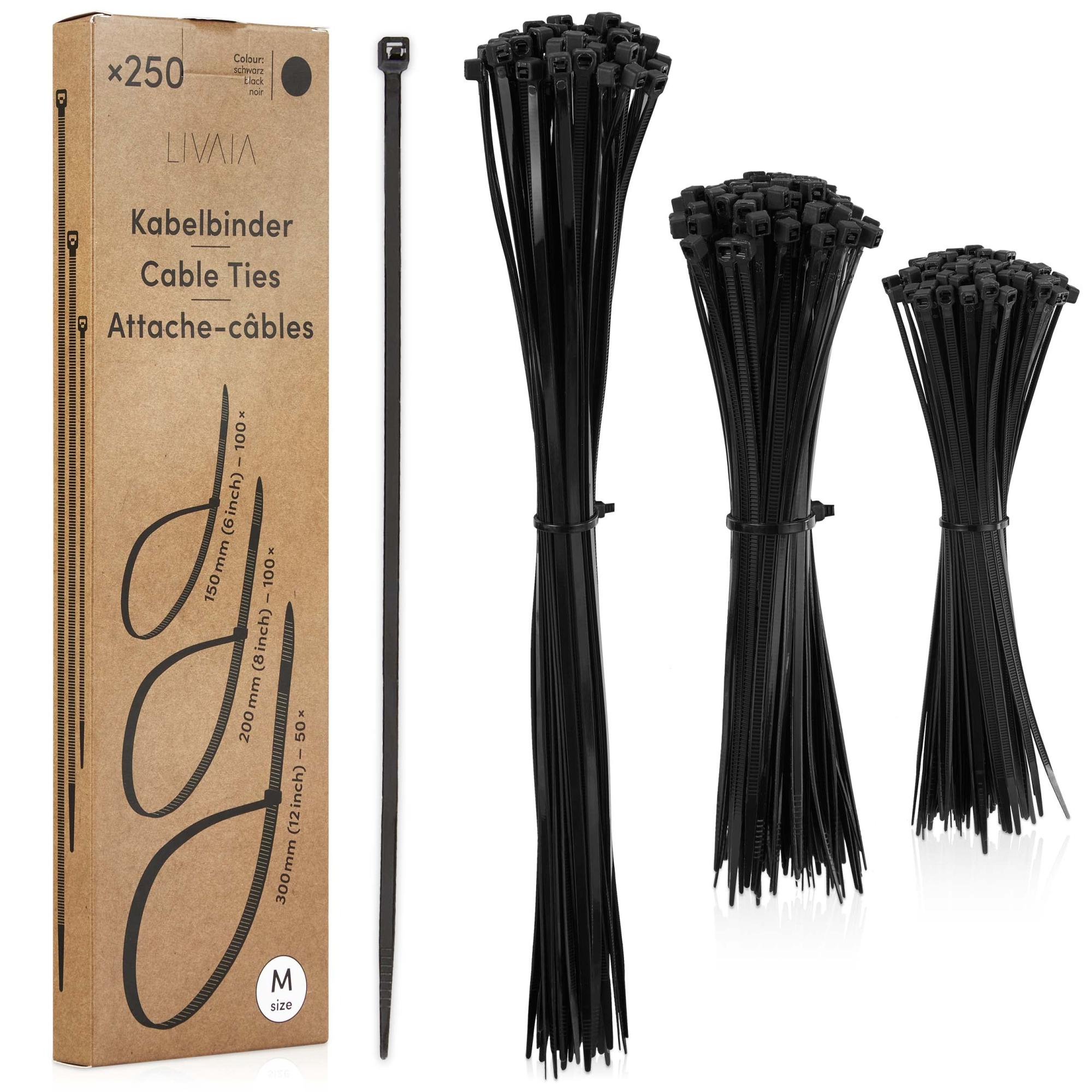 Serre-câbles Noirs, Serre-câbles En Nylon 200 Mmx5 Mm Serre-câbles