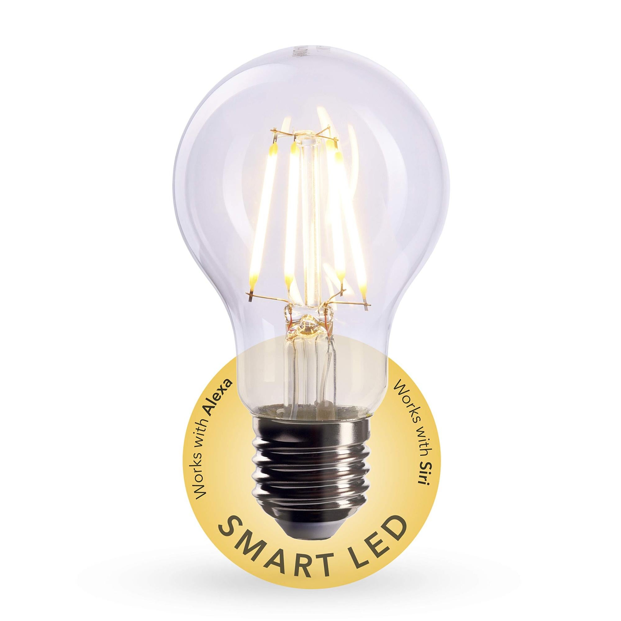 LED filament bulb E27 6W, warm white, dimmable via app. Leroy Merlin