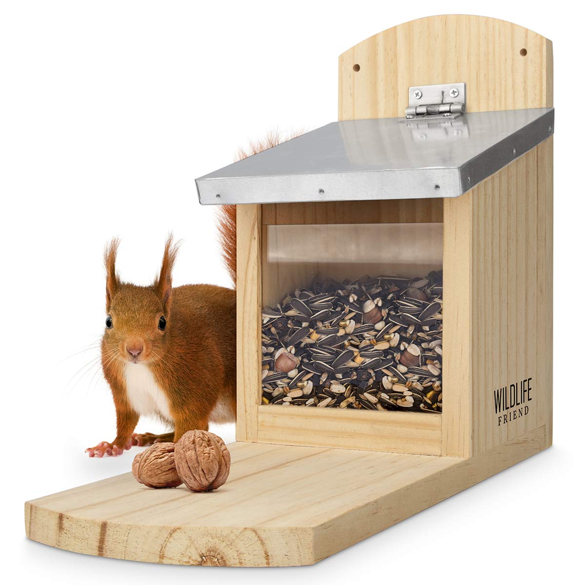 Mangeoire écureuil en bois FSC, vente au meilleur prix