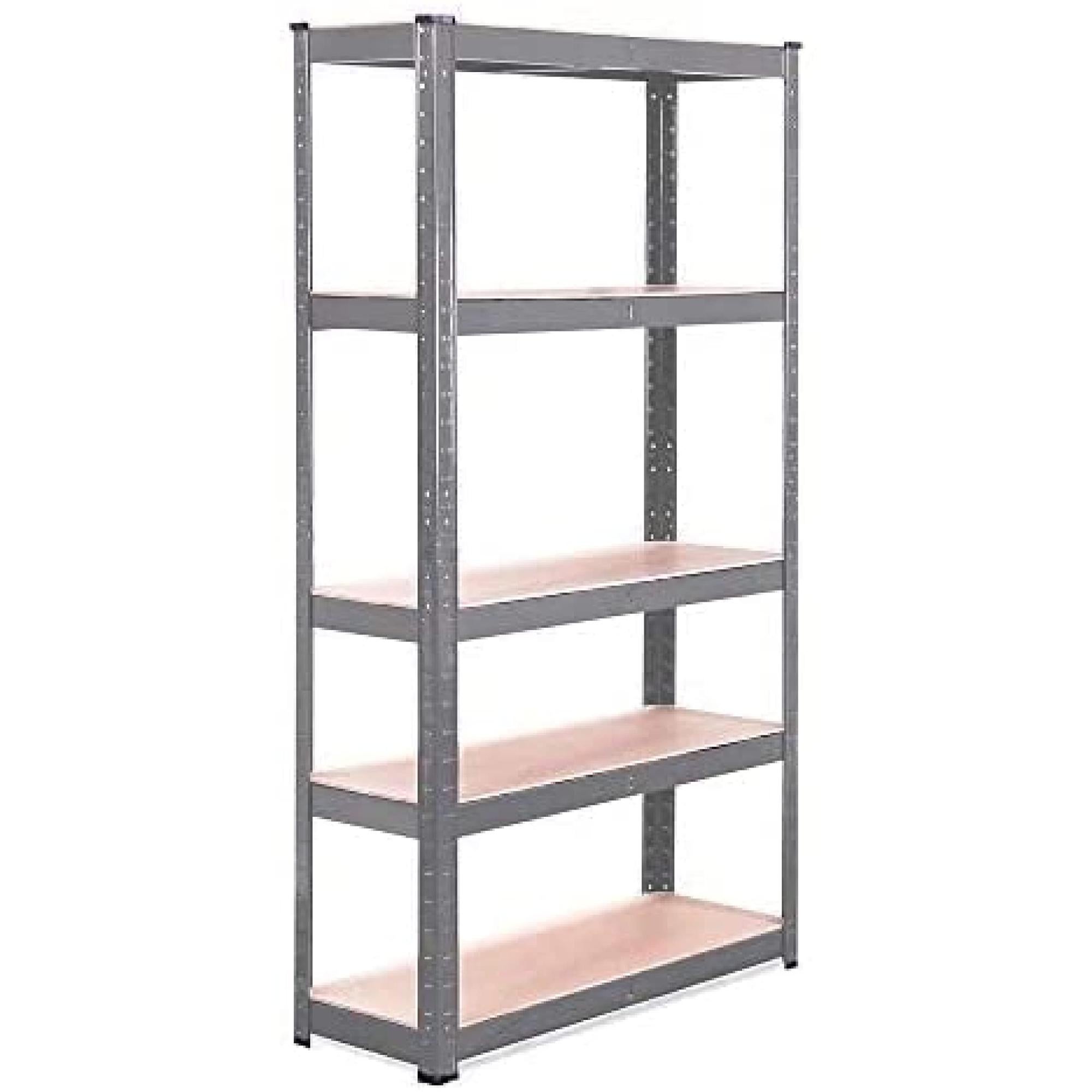 Étagère à Charge Lourde Relaxdays 875kg - 5 Niveaux Réglables 180x90x45cm - Galvanisée - Pour Garage Ou Cave