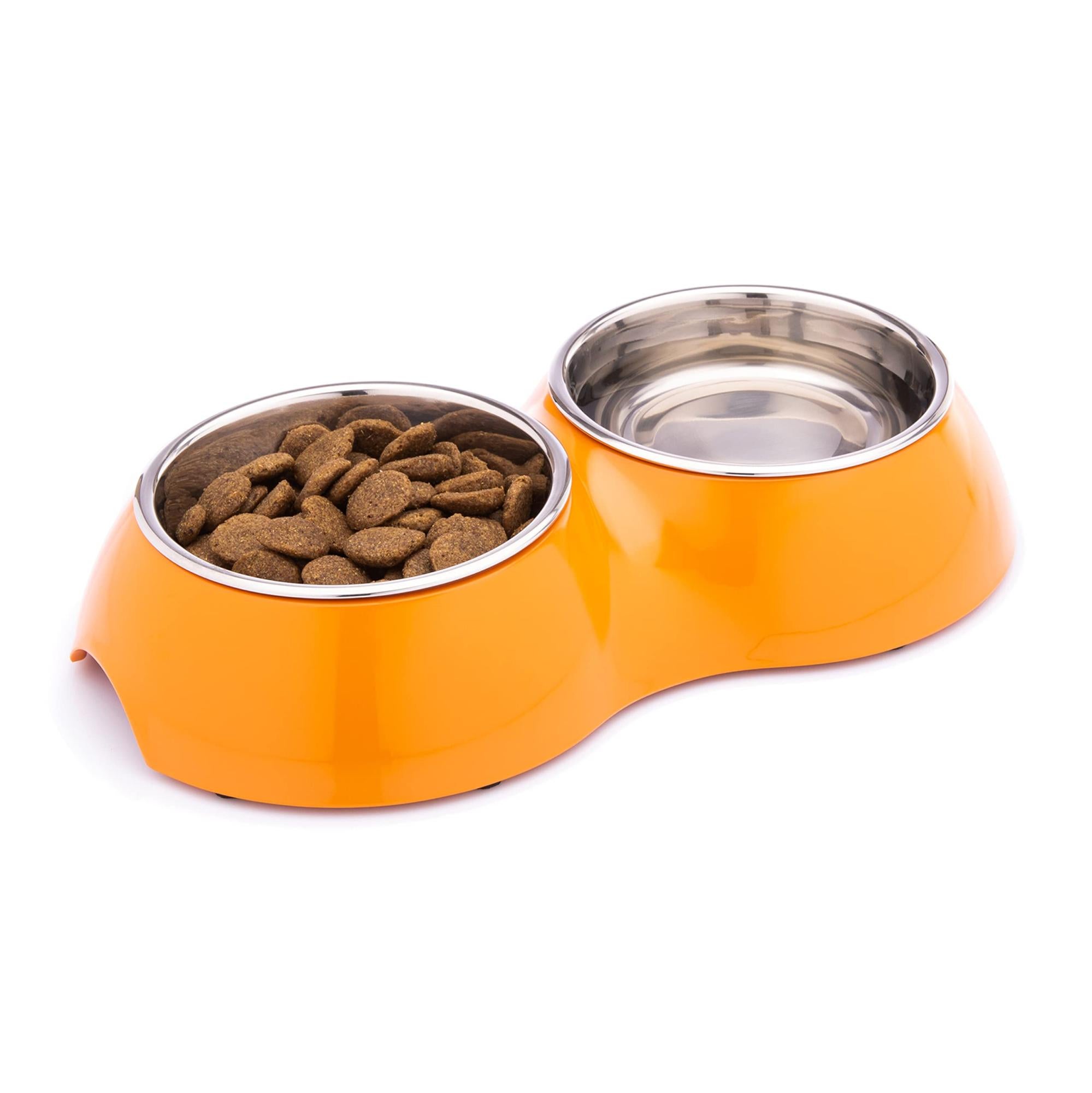 Gamelle Double Surélevée Pour Chat/chien - Bols Acier Inoxydable Amovibles - Support Stable - Améliore La Posture