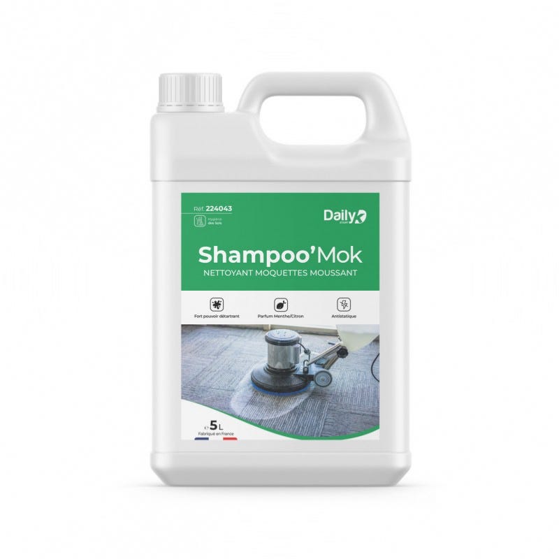 Shampoing moquette SHAMPOO'MOK - Bidon 5l - Daily K