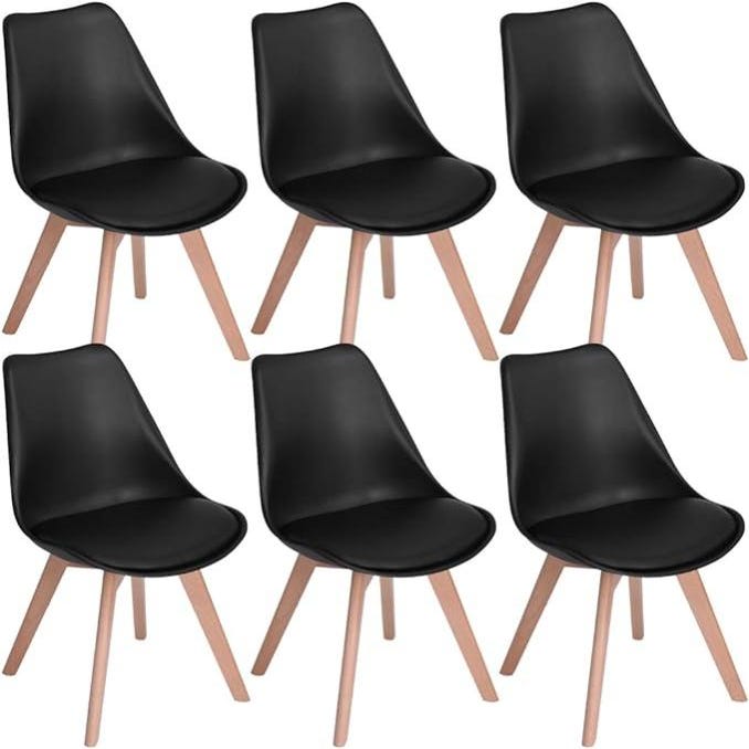 Lot de 6 chaises style scandinave Catherina Gris