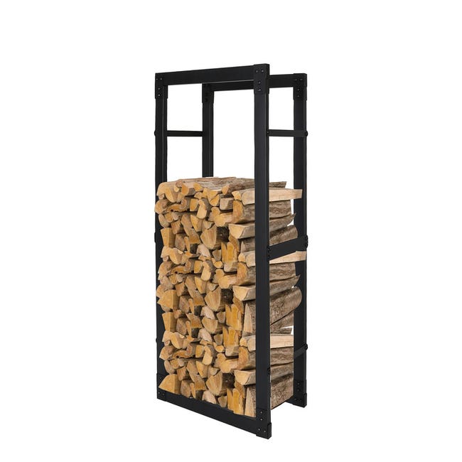 LILIIN Support à bois de chauffage Rack à Bois Intérieur/Extérieur Noir  100x150x25cm - Support Métal pour Bûches, Aide Empilage - Cdiscount  Bricolage