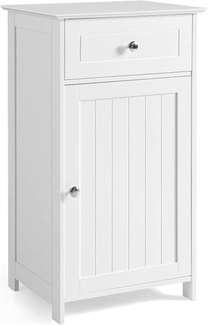 SoBuy BZR77-W Placard Meuble Bas de Salle de Bain avec 1 Tiroir, 1