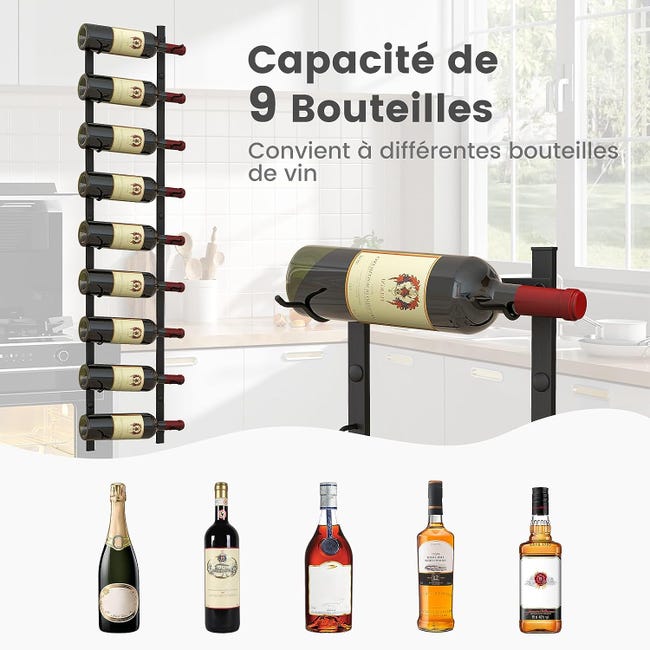 Porte bouteille design en métal. présentoir bouteille vin design