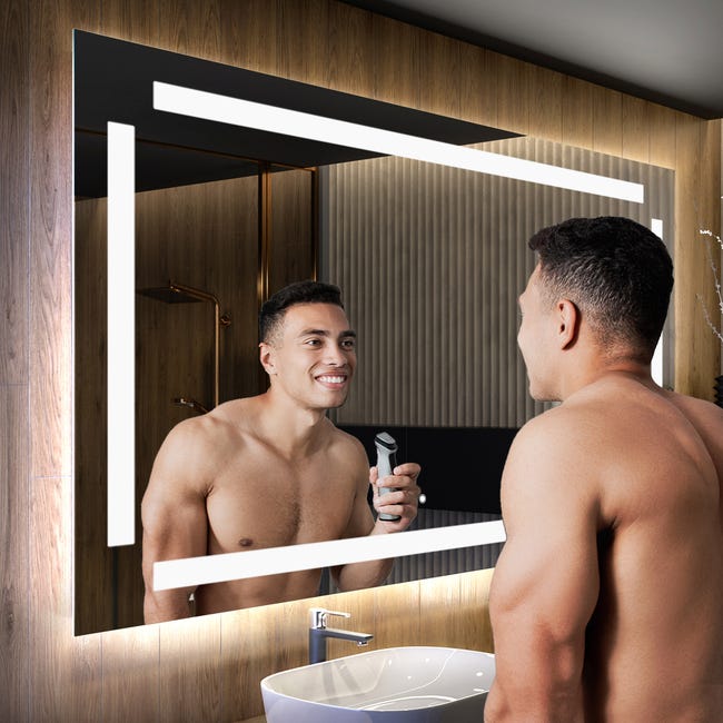 Miroir - Miroir sans cadre - 140x100 cm - Miroir pour salle de