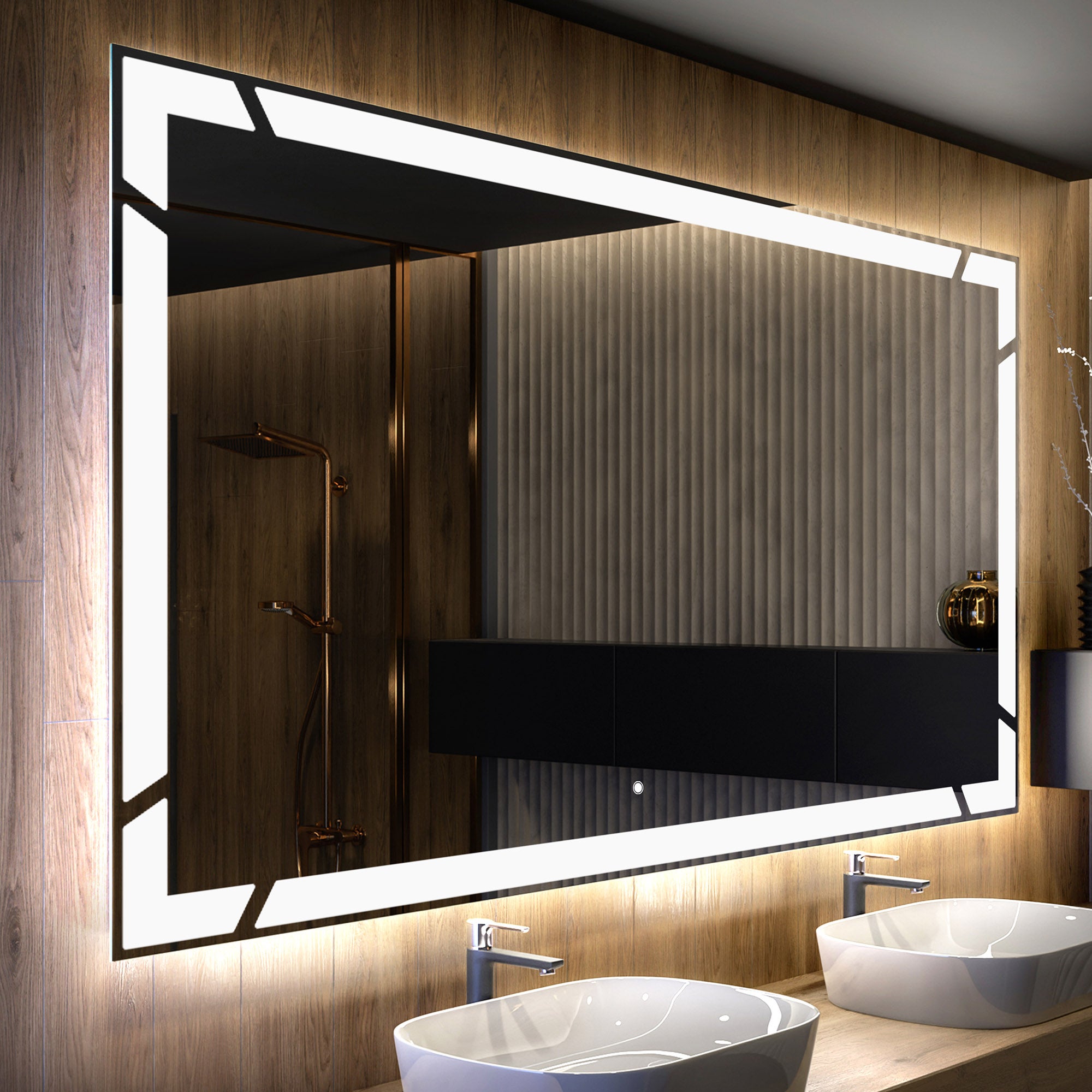 Miroir Avec Led Illumination Salle De Bain 140x70cm Led Lumineux Miroir Avec Éclairage