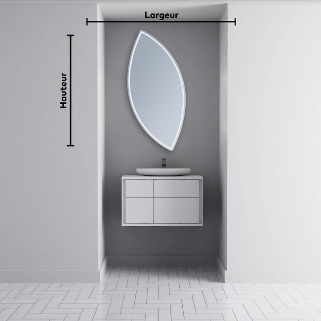 Espejo irregulares de pared (114x64cm)