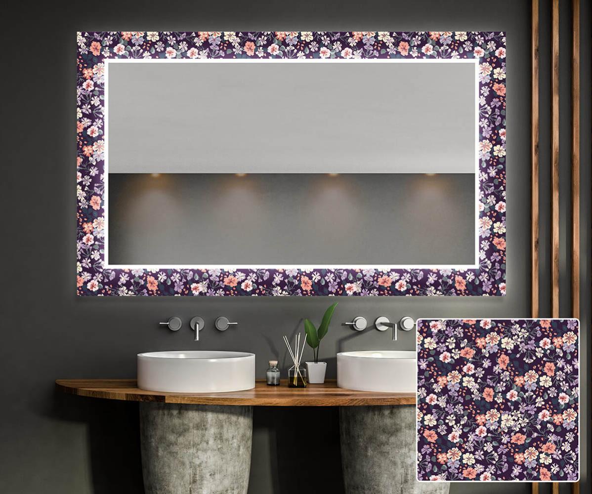 Espejo con luces decorativos (80x100cm) espejo de pared con interruptor táctil blanco frío