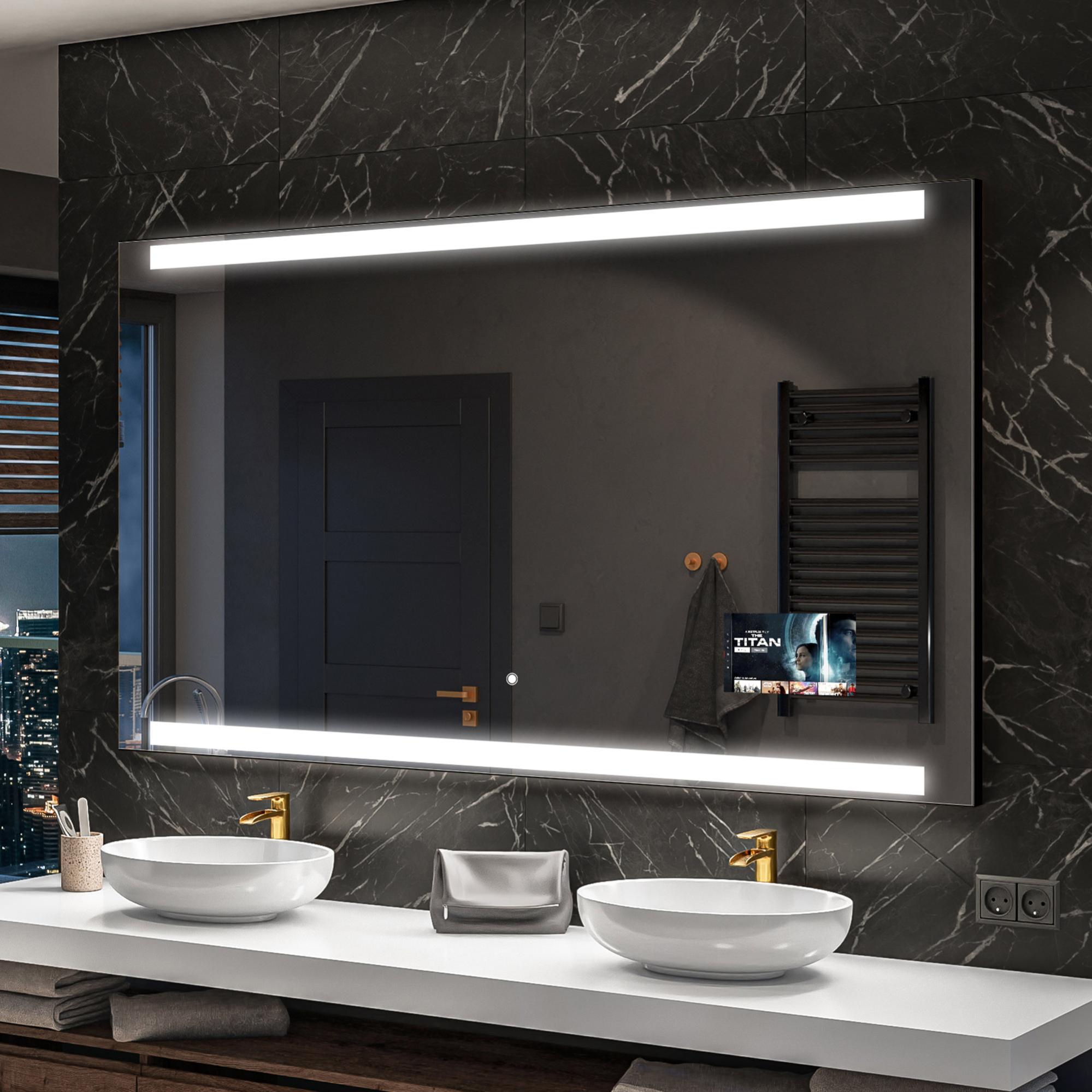 Specchio Da Bagno retroilluminato LED SMART (130x90cm) Retroiluminato ...