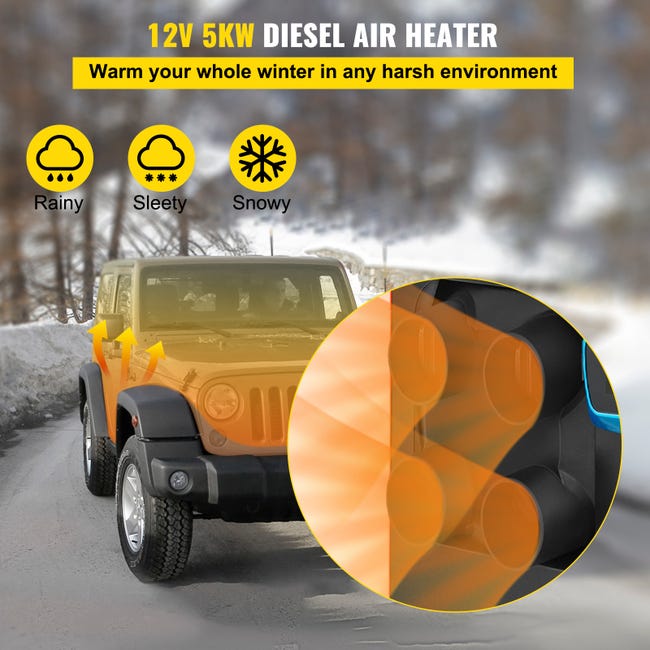 VEVOR Réchauffeur d'air Diesel 12v 8kw Réchauffeur de Voiture d