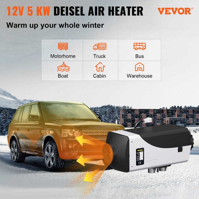 Randaco Chauffage Diesel 12V 5KW Réchauffeur d'air diesel kit de