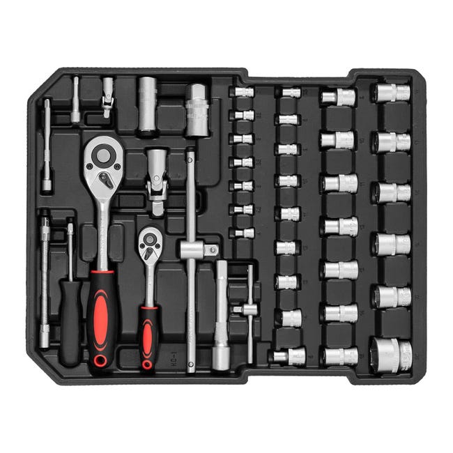 Mallette à outils sur roulettes 188 pièces outils atelier 14_0007279 -  Caisse à outils - Coffrets (10157586)