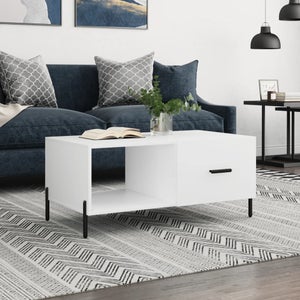 vidaXL Tavolino da Salotto Bianco 102x55x45 cm Legno Multistrato