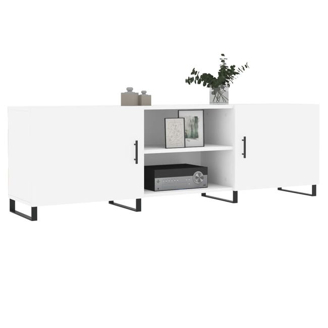 Maison Exclusive Muebles para TV 2 uds madera blanco brillo 80x31,5x36 cm