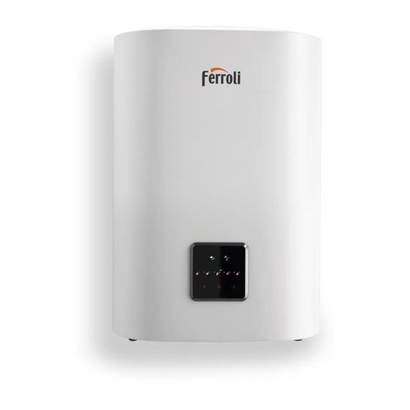 Ferroli Scaldabagno Elettrico Titano Twin 30-50-80-100 Verticale/Orizzontale  Doppio Serbatoio Wi-Fi 5 Anni Garanzia - 30 L