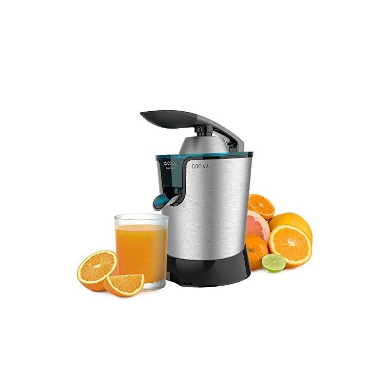 Cecotec Zitrus PowerAdjust 600 Exprimidor naranjas eléctrico de Brazo 600W,  con 2 Conos