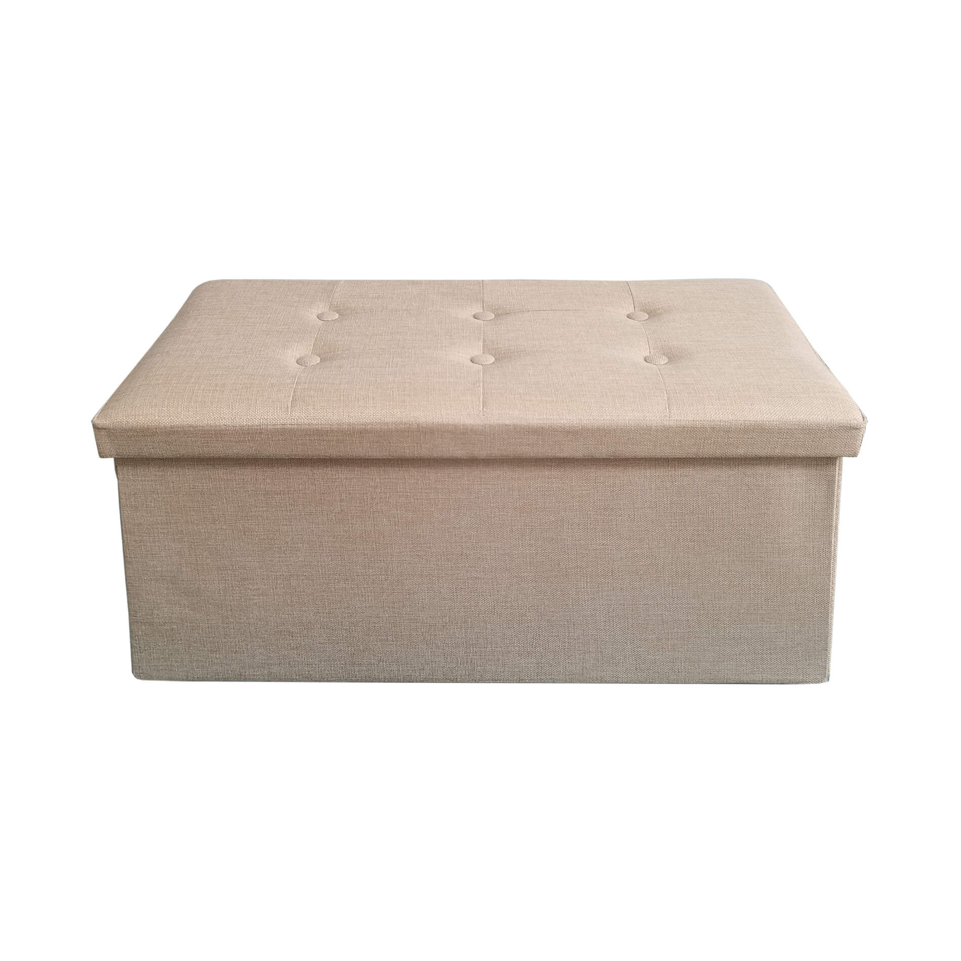 Il numero 1 del risparmio-POUF CONTENITORE PIEGHEVOLE IN MDF ED ECOPELLE 38  X 38 X 38 BEIGE