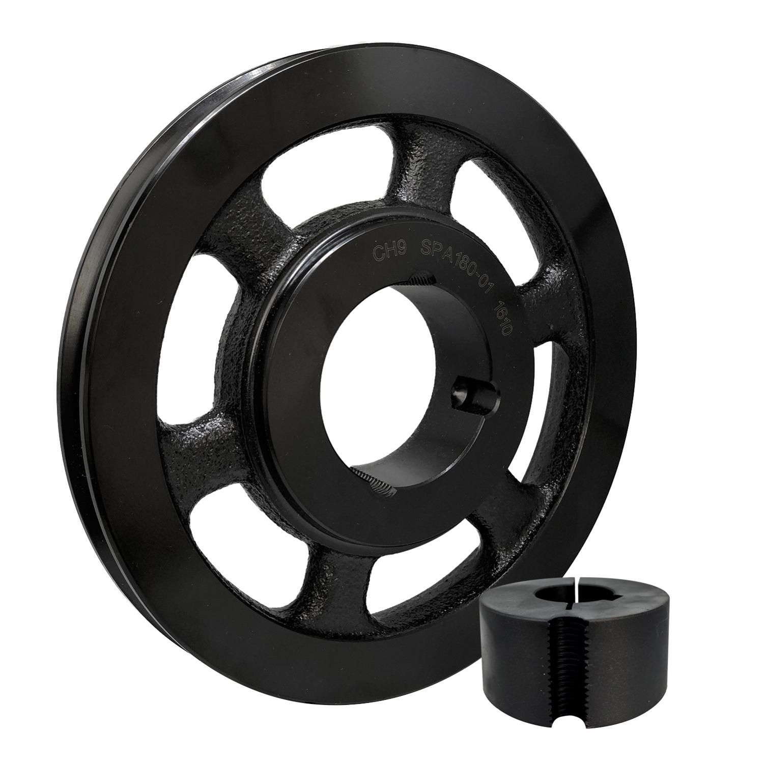 Poulie En Fonte 67mm X 28mm - Type SPA Double Gorge - Moyeu Amovible 28mm - Neuf