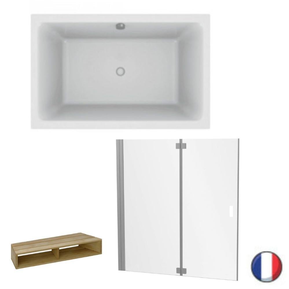 Baignoire bain douche JACOB DELAFON Capsule, compacte + pare bain en