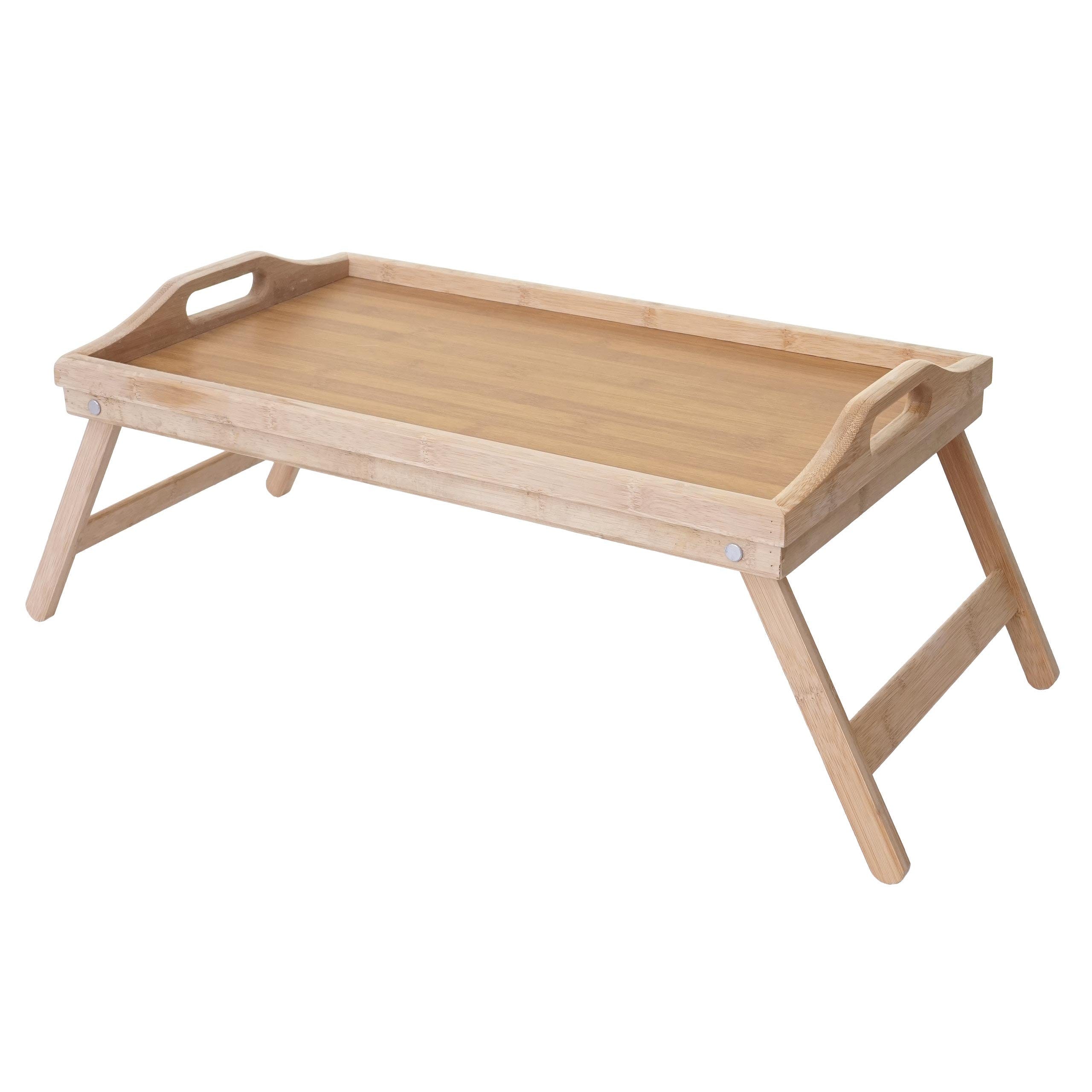 1x Petit déjeuner en Bamboe dans les plateaux de lit / tables 50 x 30 cm -  Table de
