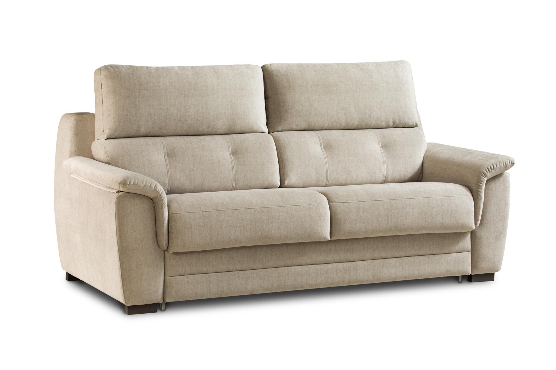 Sofá cama celta con colchón muy confortable de 18cm de grosor - 3plz. cama 140x200cm - delfino arena