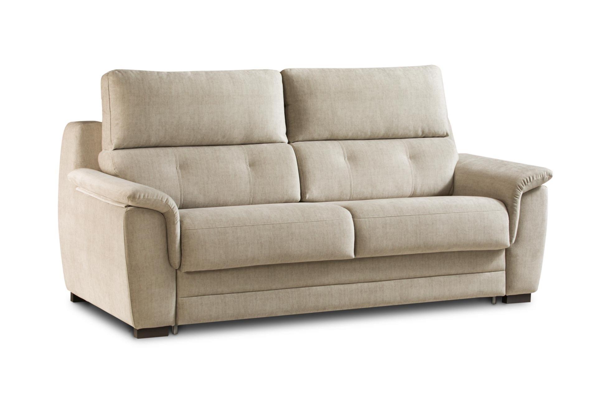 Sofá cama celta con colchón muy confortable de 18cm de grosor - 2plz. cama 100x200cm - delfino arena