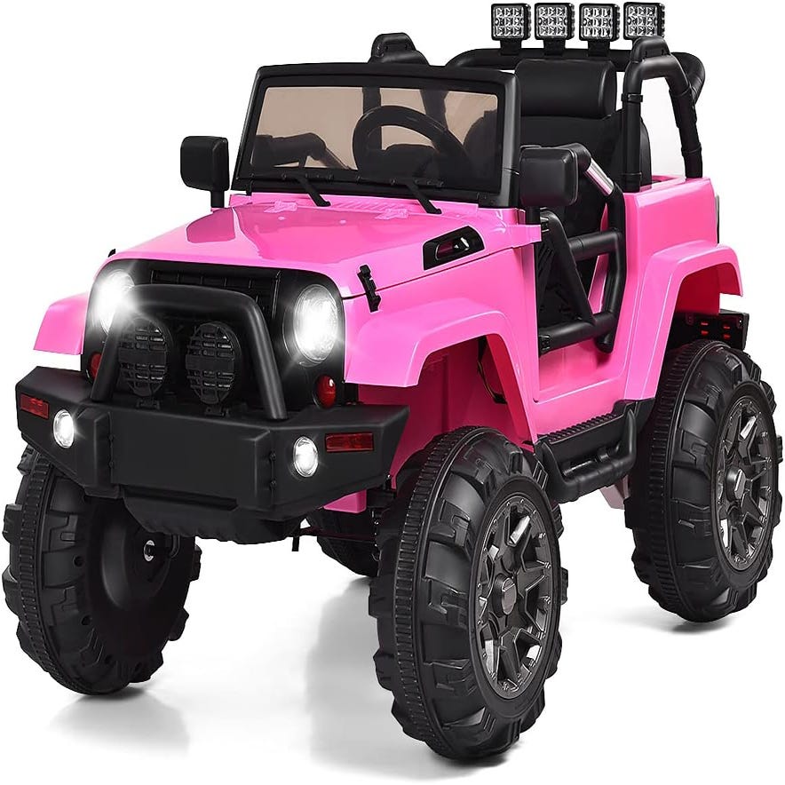 Voiture électrique pour enfants Jeep Monster 4x4 12V - Rose