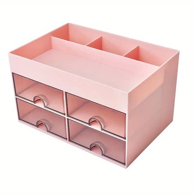VBESTLIFE organisateur de bureau à 3 tiroirs Boîte de rangement de  cosmétiques, Type tiroir, boîte de meuble bac Grand cochon rose
