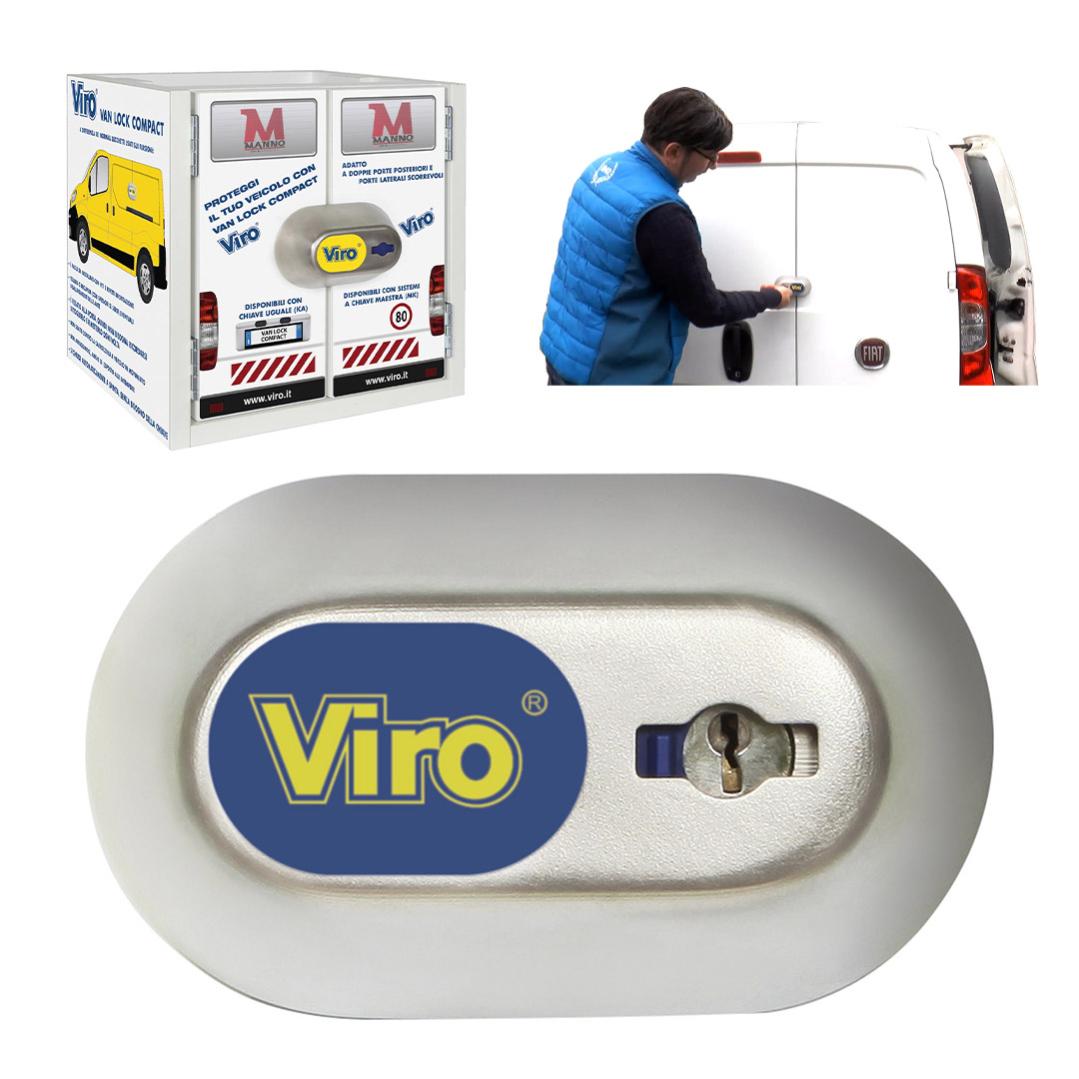 Coppia Lucchetti Van Lock Per Furgoni - Chiavi Uguali, Acciaio INOX, Chiusura A Spinta