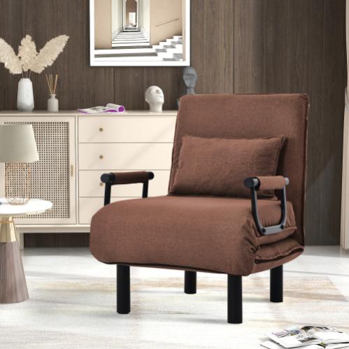 Divano letto pieghevole 2 in 1, design moderno, poliestere, bianco